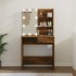 Tocador con LED color roble ahumado 74,5x40x141