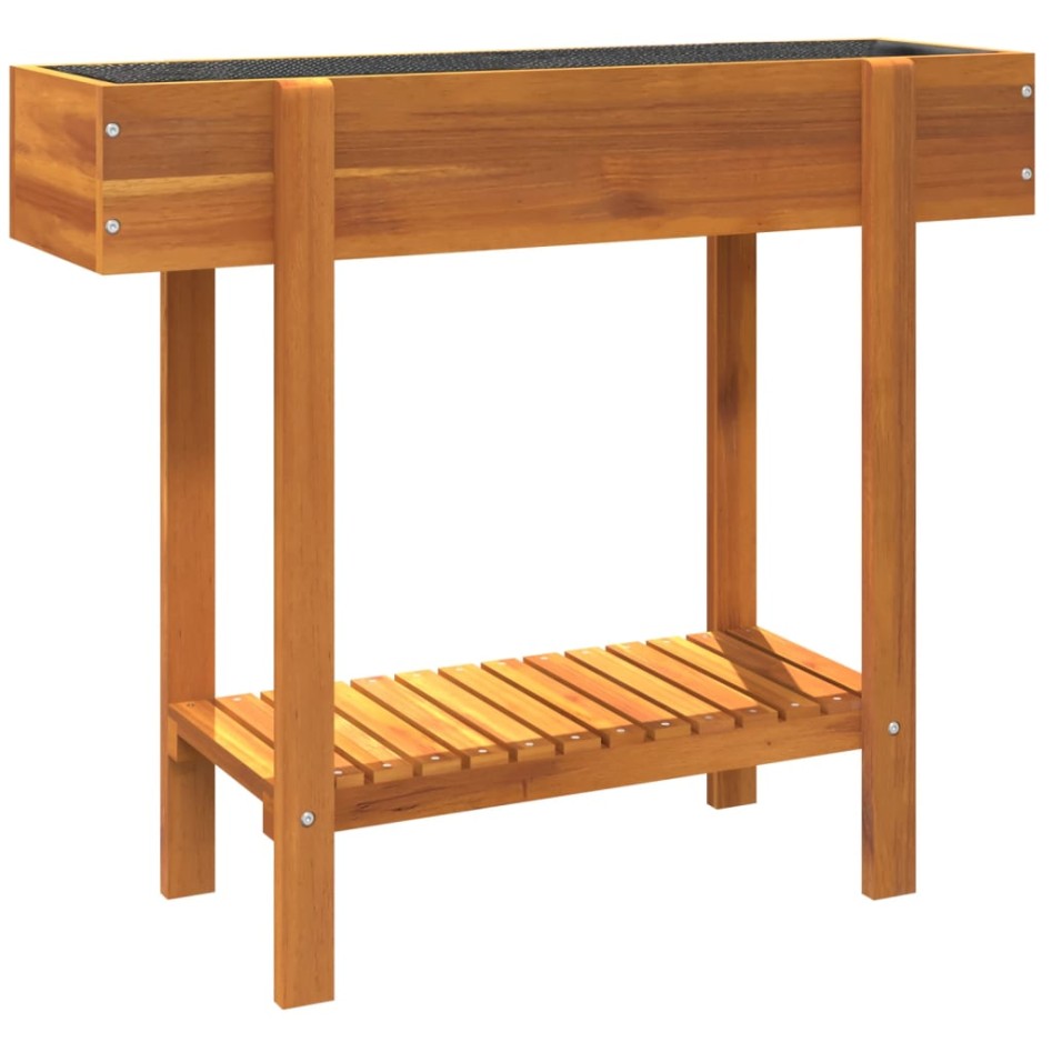 Jardinera arriate madera maciza de acacia 90x30x75