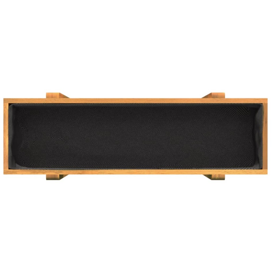 Jardinera arriate madera maciza de acacia 90x30x75