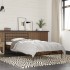 Estructura cama madera ingeniería metal roble ahumado 90x190