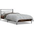 Estructura cama madera ingeniería metal roble ahumado 90x190