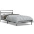 Estructura cama madera ingeniería metal gris Sonoma 90x200