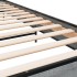 Estructura cama madera ingeniería metal gris Sonoma 90x200