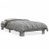 Estructura cama madera ingeniería metal gris Sonoma 90x200