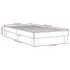 Estructura de cama madera de ingeniería y metal negra 90x190