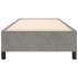 Estructura de cama de terciopelo gris claro 100x200
