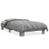 Estructura cama madera ingeniería metal gris Sonoma 75x190