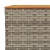 Mesa de jardín ratán sintético madera acacia gris 55x55x36