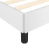 Estructura de cama sin colchón cuero sintético blanco