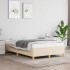 Estructura de cama sin colchón tela crema 120x190