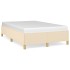 Estructura de cama sin colchón tela crema 120x190