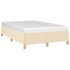 Estructura de cama sin colchón tela crema 120x190