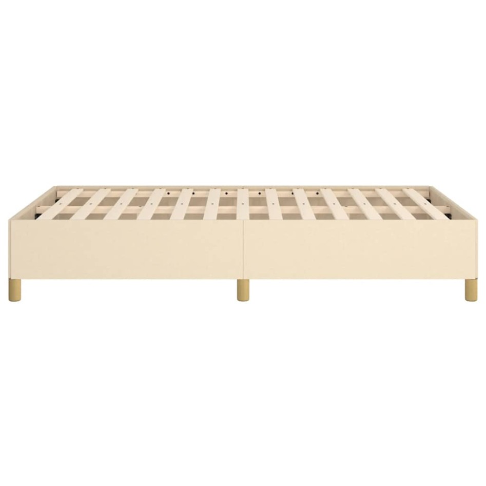 Estructura de cama sin colchón tela crema 120x190