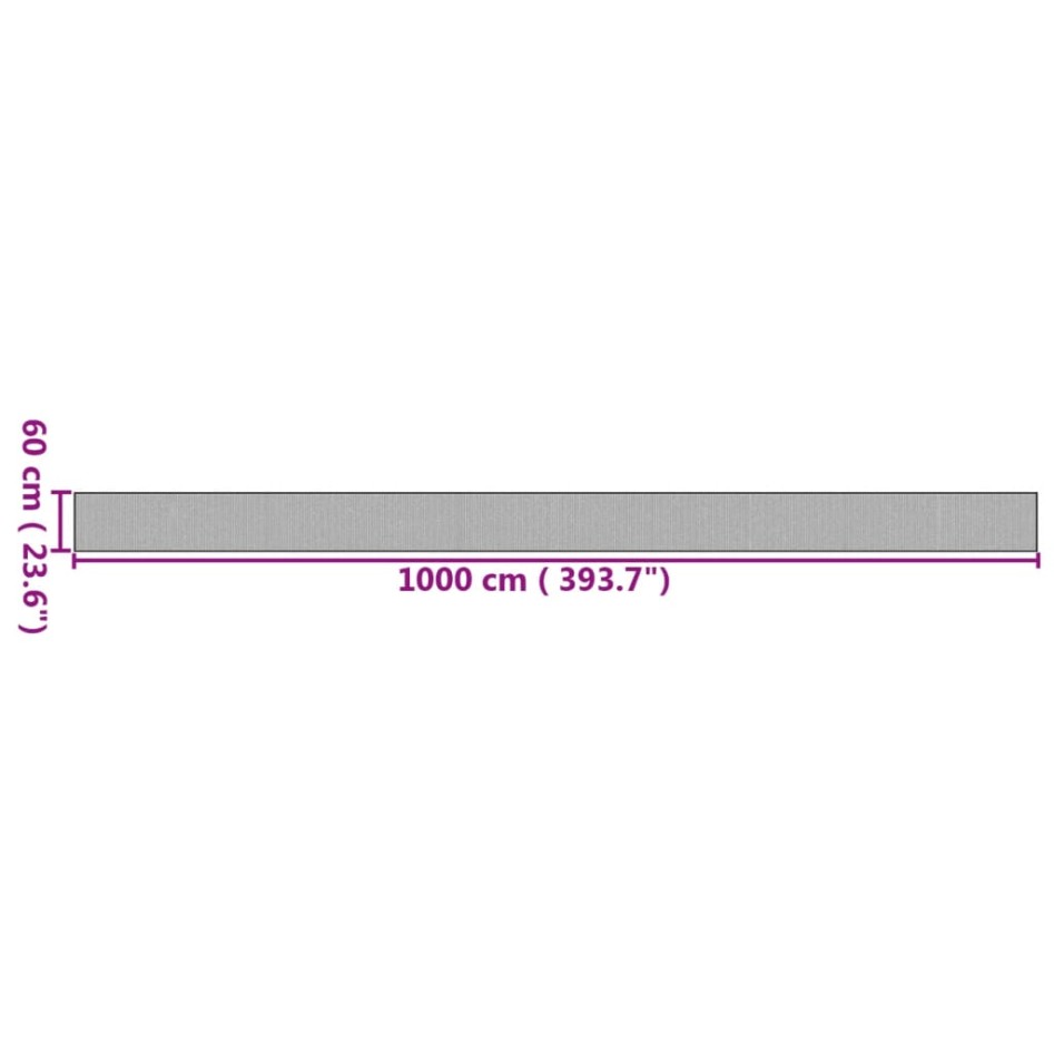 Alfombra rectangular bambú color natural 60x1000