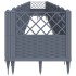 Jardinera con clavijas PP azul gris 363,5x43,5x43,5