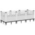 Jardinera con clavijas PP blanco 123,5x43,5x43,5