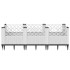 Jardinera con clavijas PP blanco 123,5x43,5x43,5