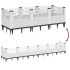 Jardinera con clavijas PP blanco 123,5x43,5x43,5