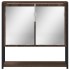 Armario con espejo baño madera marrón roble 60x16x60