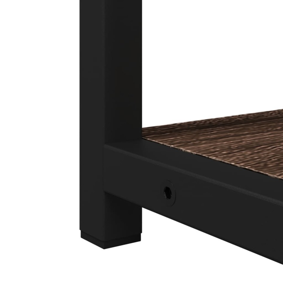 Armario con espejo baño madera marrón roble 60x16x60