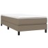 Estructura de cama sin colchón tela gris taupe 90x190