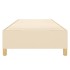 Estructura de cama sin colchón tela crema 80x200
