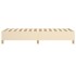 Estructura de cama sin colchón tela crema 80x200