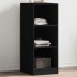 Armario de madera de ingeniería negro 48x41x102