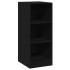 Armario de madera de ingeniería negro 48x41x102