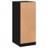Armario de madera de ingeniería negro 48x41x102