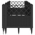 Jardinera con clavijas PP negro 123,5x43,5x43,5