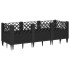 Jardinera con clavijas PP negro 123,5x43,5x43,5