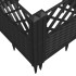 Jardinera con clavijas PP negro 123,5x43,5x43,5