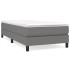 Estructura de cama sin colchón tela gris oscuro 90x190