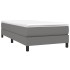 Estructura de cama sin colchón tela gris oscuro 90x190