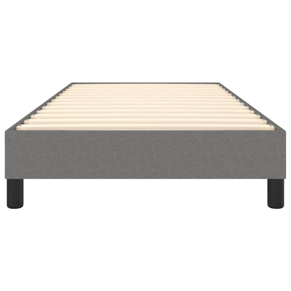 Estructura de cama sin colchón tela gris oscuro 90x190