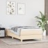 Estructura de cama sin colchón tela crema 90x200