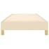 Estructura de cama sin colchón tela crema 90x200