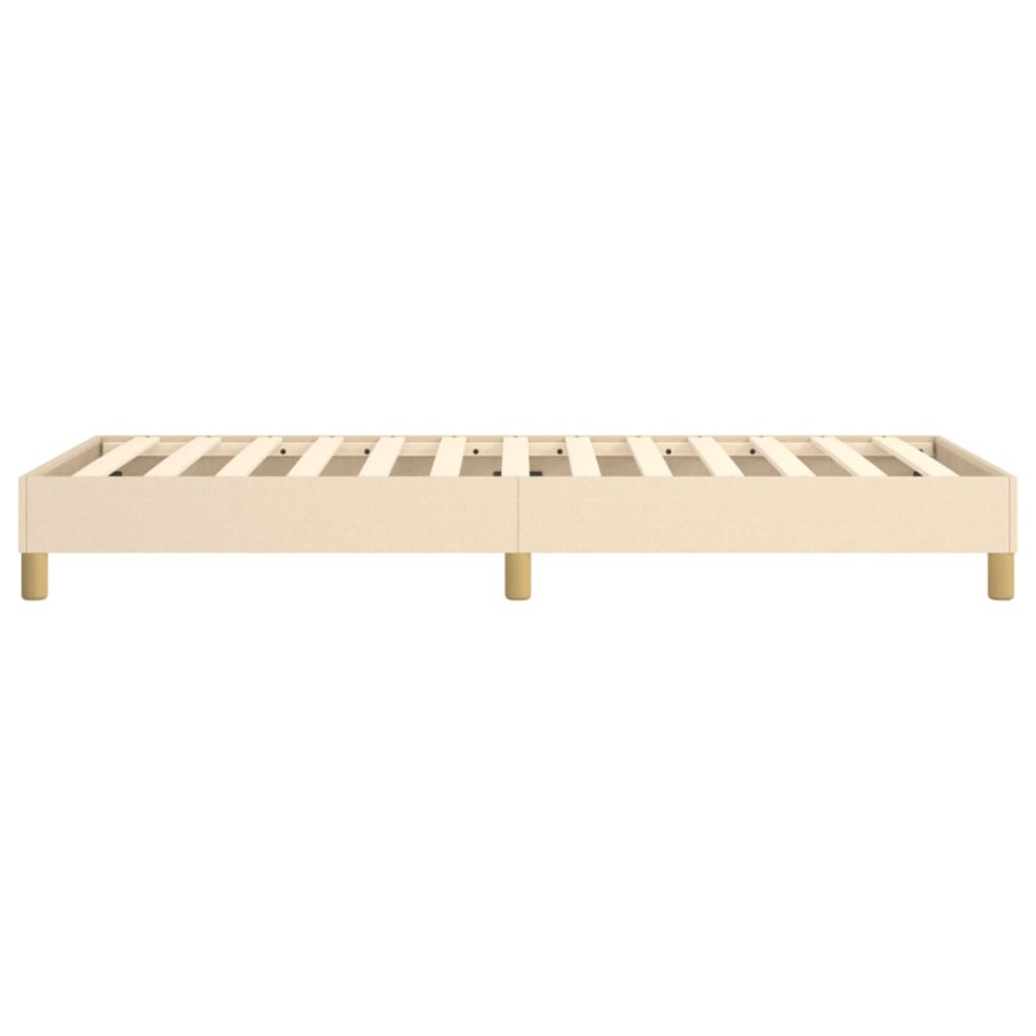Estructura de cama sin colchón tela crema 90x200