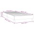 Estructura de cama sin colchón tela crema 90x200