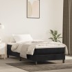 Estructura de cama sin colchón terciopelo negro 90x190 cm