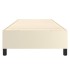 Estructura de cama sin colchón cuero sintético crema 100x200