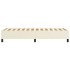 Estructura de cama sin colchón cuero sintético crema 100x200