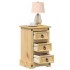 Mesita de noche Corona madera maciza de pino 35x32,5x58