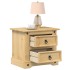 Mesita de noche Corona madera maciza de pino 53x39x50