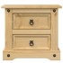 Mesita de noche Corona madera maciza de pino 53x39x50