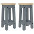 Taburetes altos de cocina 2 uds madera maciza de pino