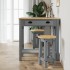 Taburetes altos de cocina 2 uds madera maciza de pino
