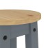 Taburetes altos de cocina 2 uds madera maciza de pino