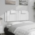 Cabecero de cama acolchado cuero sintético blanco 140